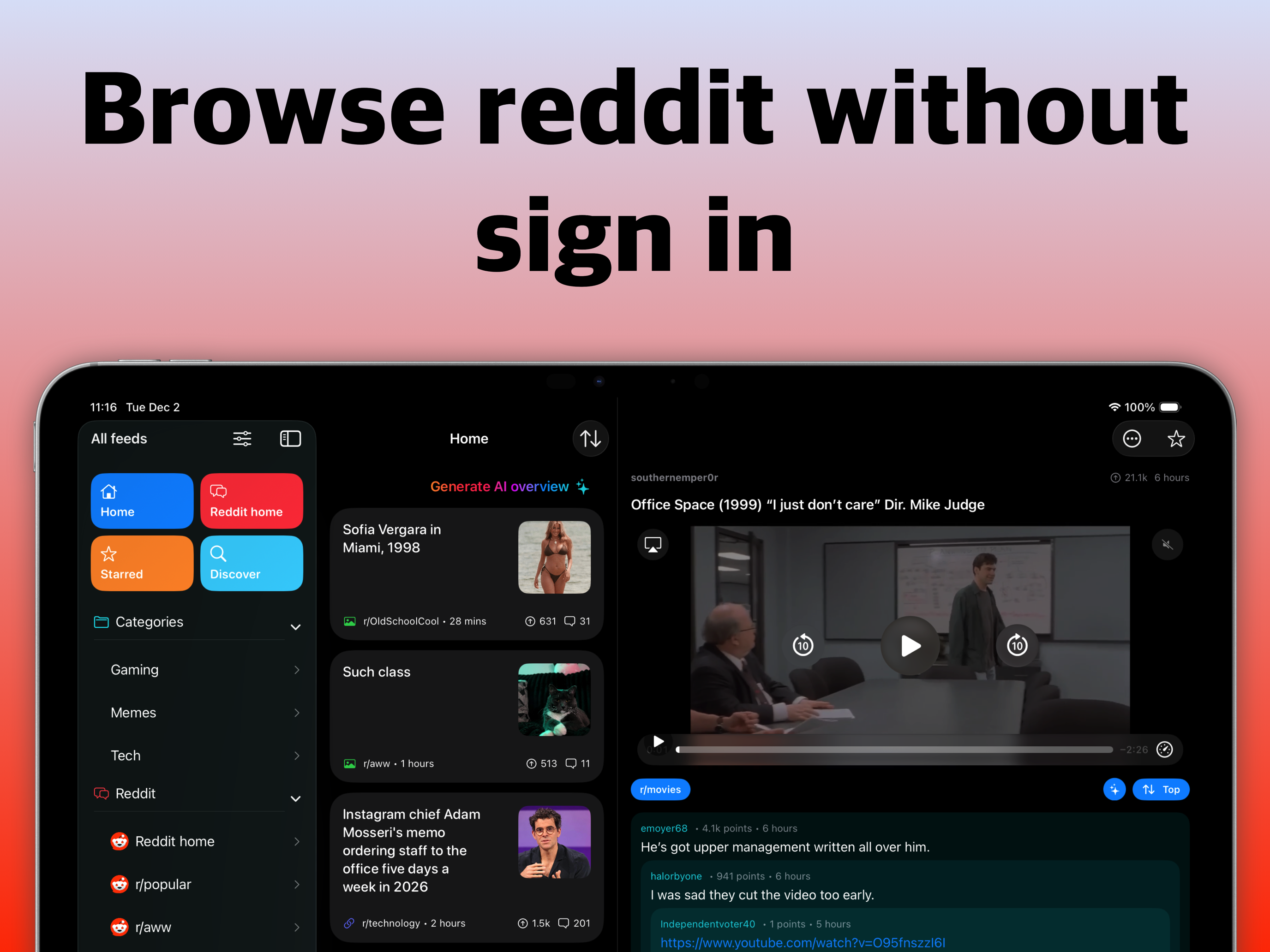 NewsNinja iPad screenshot 2